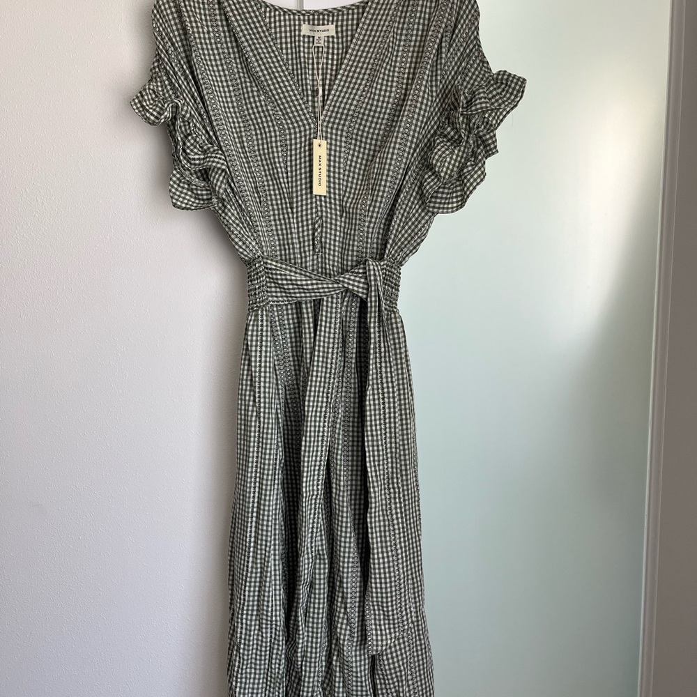 Max Studio Gingham Midi Dress BNWT